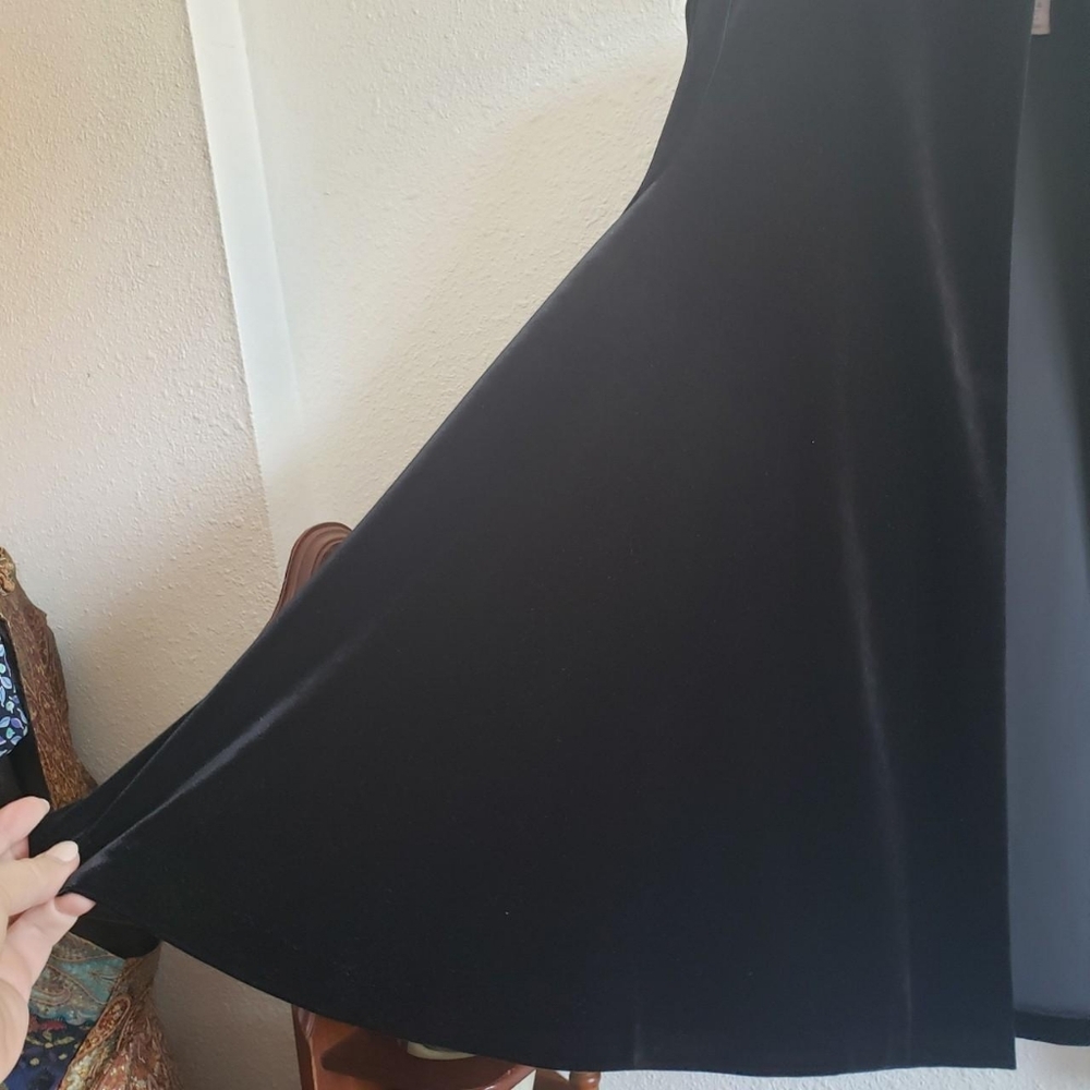 Black Velvet Open Front Cardigan Vintage - Picture 12 of 12